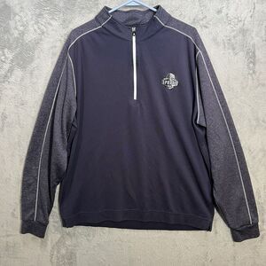 FootJoy Tonal Heather Golf 1/4 Zip Pullover Men's XL Navy Blue‎ Long Sleeve